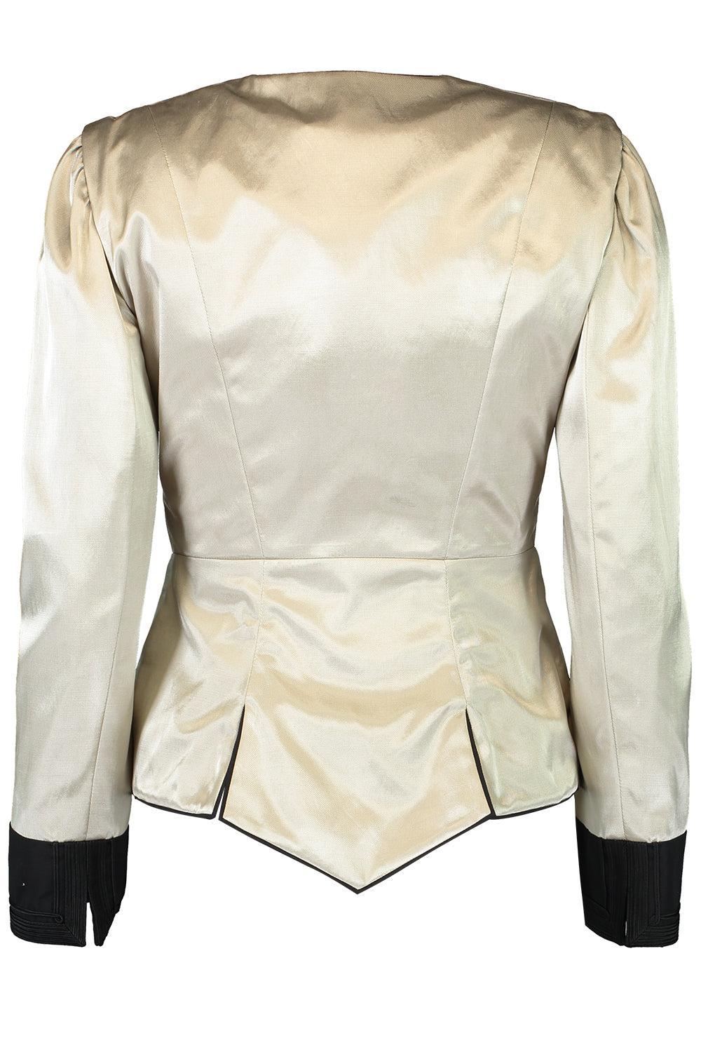 Shiny Twill Mix Jacket-SLVRCLOU-36-CLOTHINGJACKETCASUAL-CHLOÉ