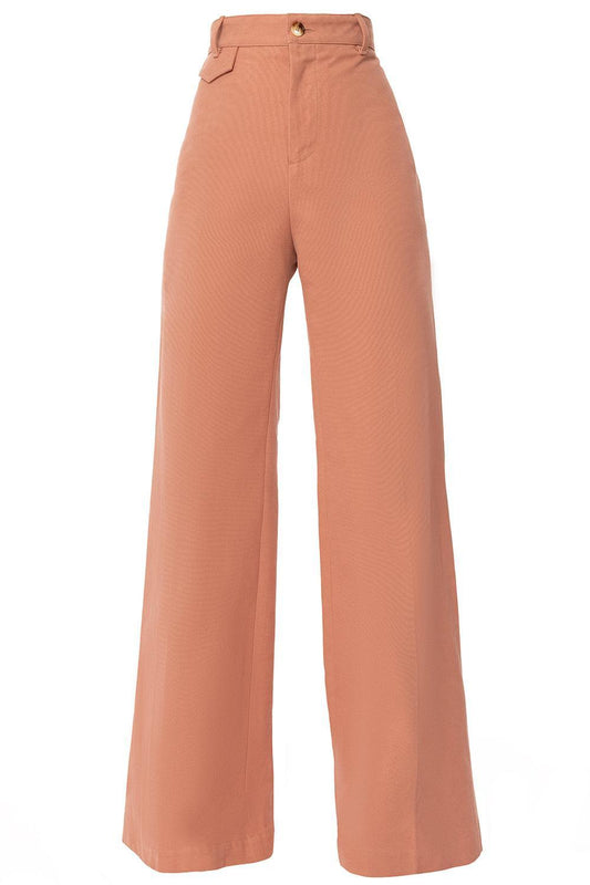 Wide Leg Flared Pants-WILDPINK-36-CLOTHINGPANTWIDE LEG-CHLOÉ