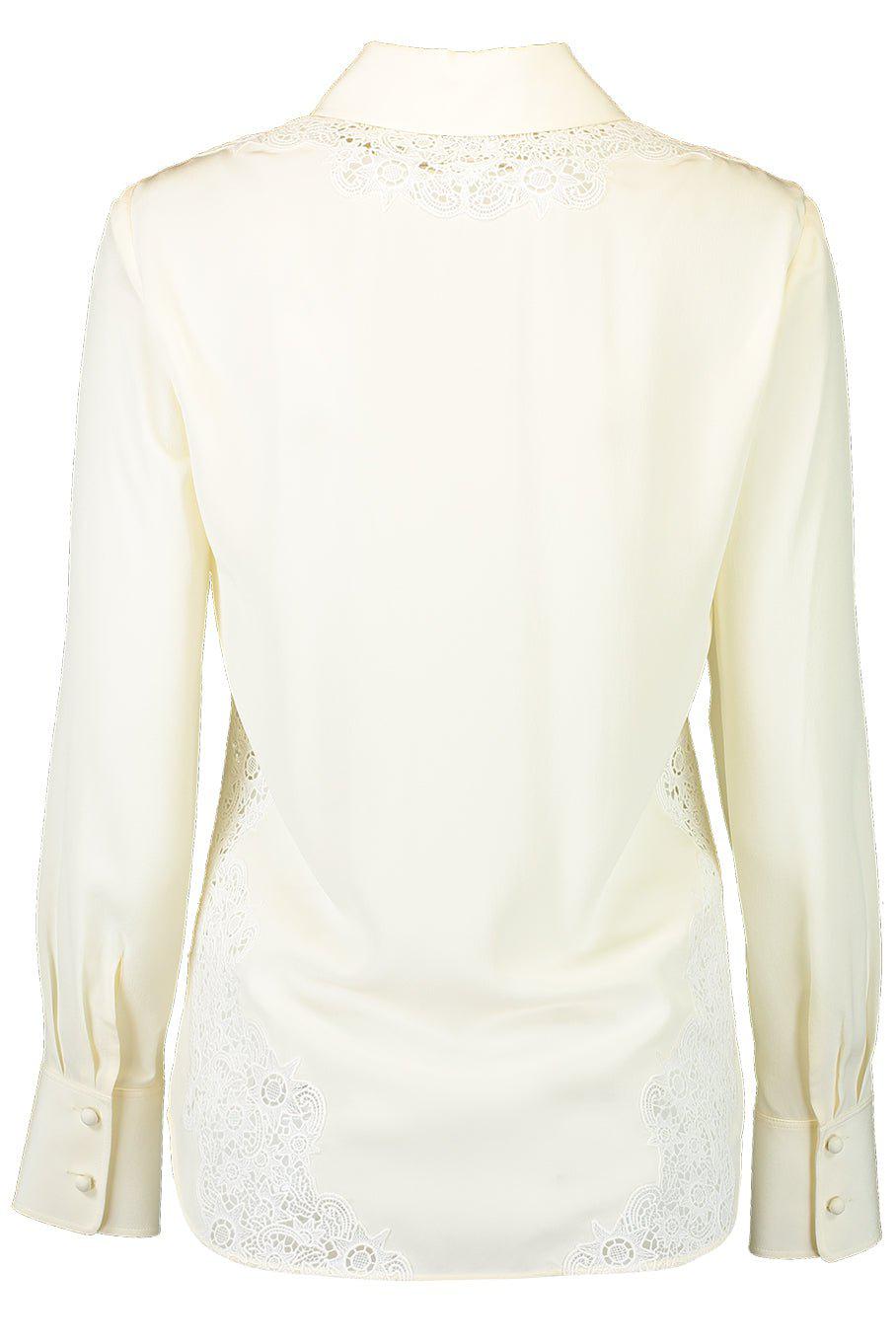 CHLOÉ-Long Sleeve Button Down Blouse - Coconut-