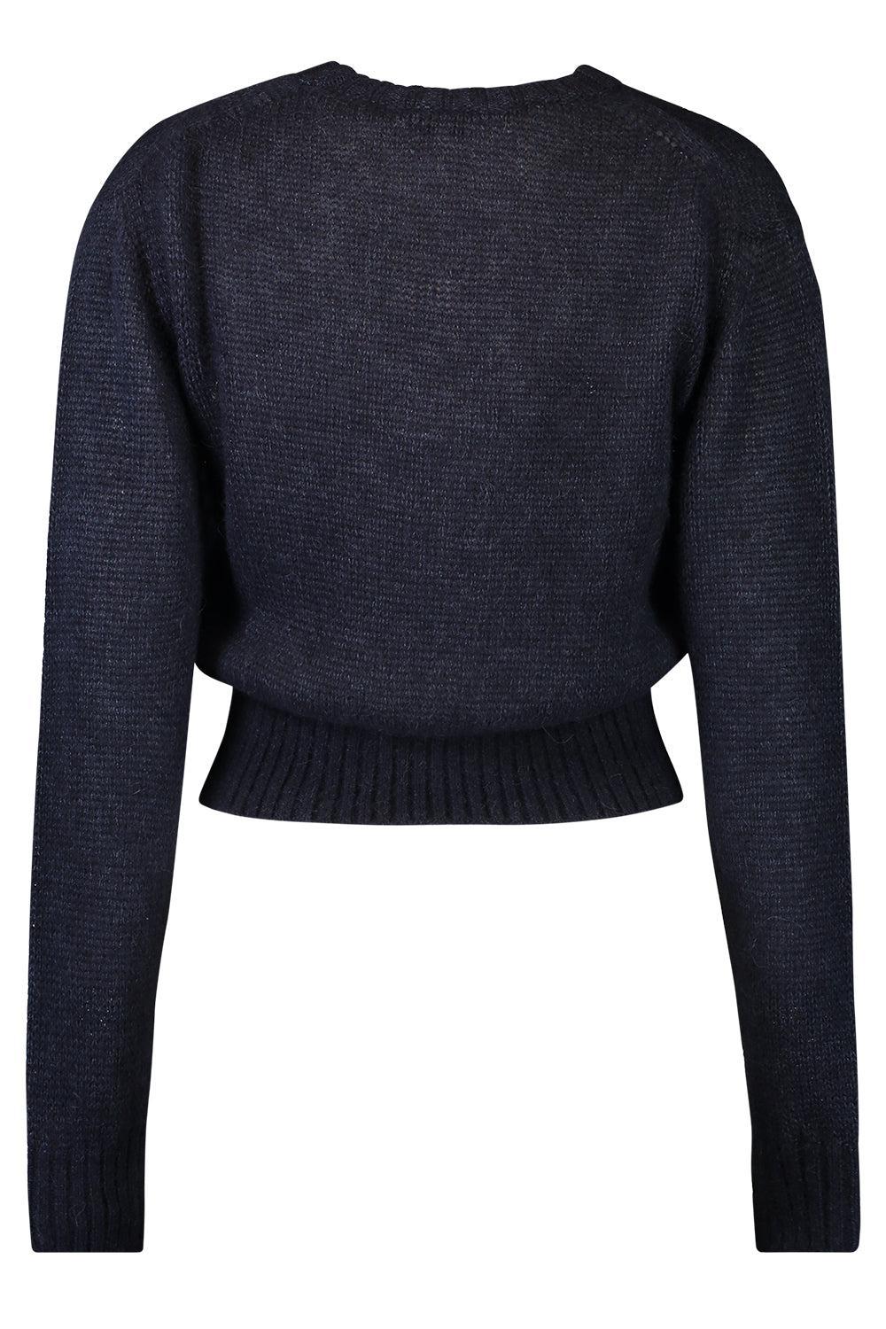 Hairy Wool Knit Sweater-BLUE-XS-CLOTHINGTOPKNITS-CHLOÉ