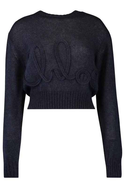 Hairy Wool Knit Sweater-BLUE-XS-CLOTHINGTOPKNITS-CHLOÉ