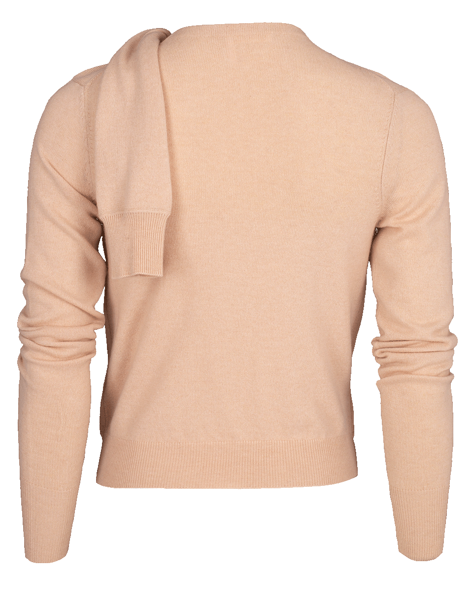 CHLOÉ-Twist Tie Neck Cashmere Sweater-