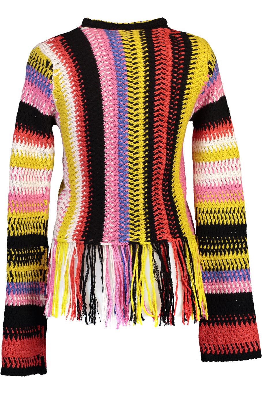 CHLOÉ-Multicolour Cashmere Macrame Sweater-
