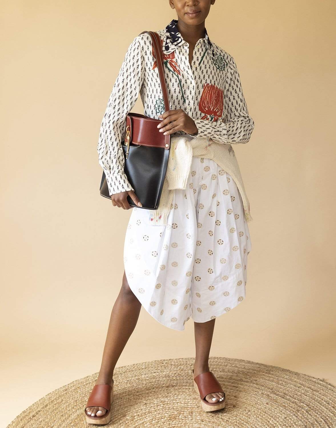 CHLOÉ-Floral Print Button Down Blouse-