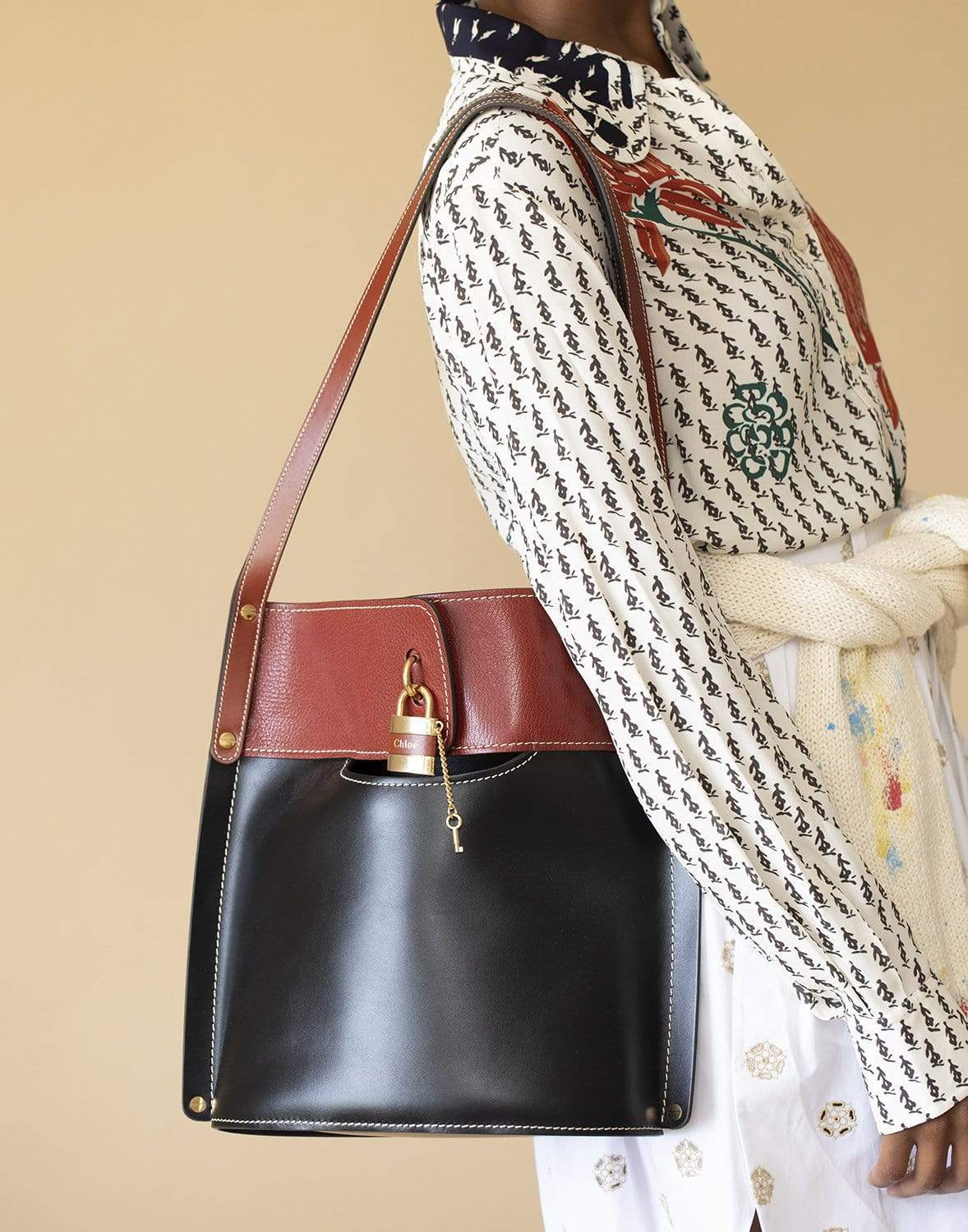 CHLOÉ-Floral Print Button Down Blouse-