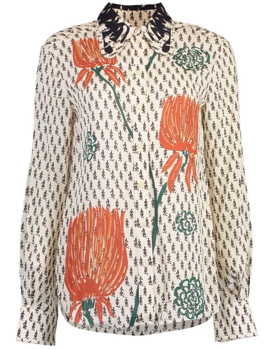 CHLOÉ-Floral Print Button Down Blouse-
