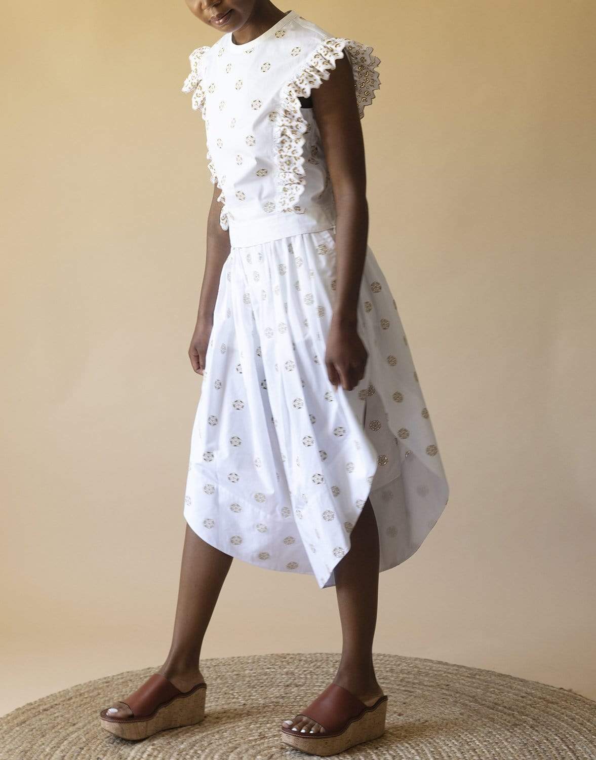 CHLOÉ-Embroidered Floral Shirt-