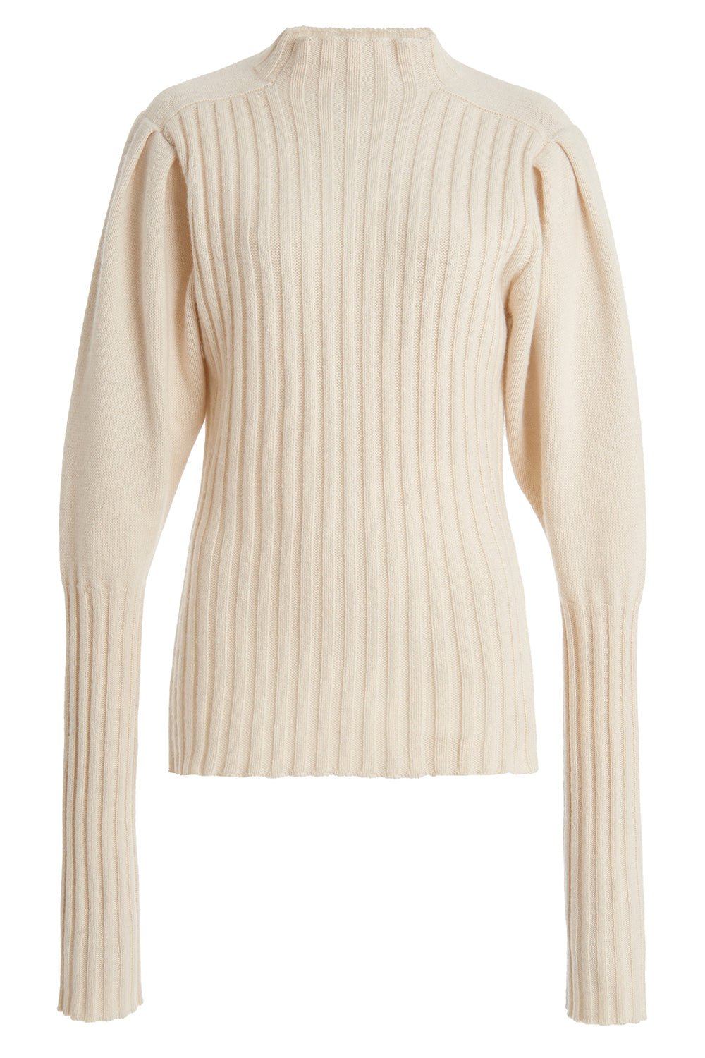 CHLOÉ-Mock Neck Ribbed Sweater-