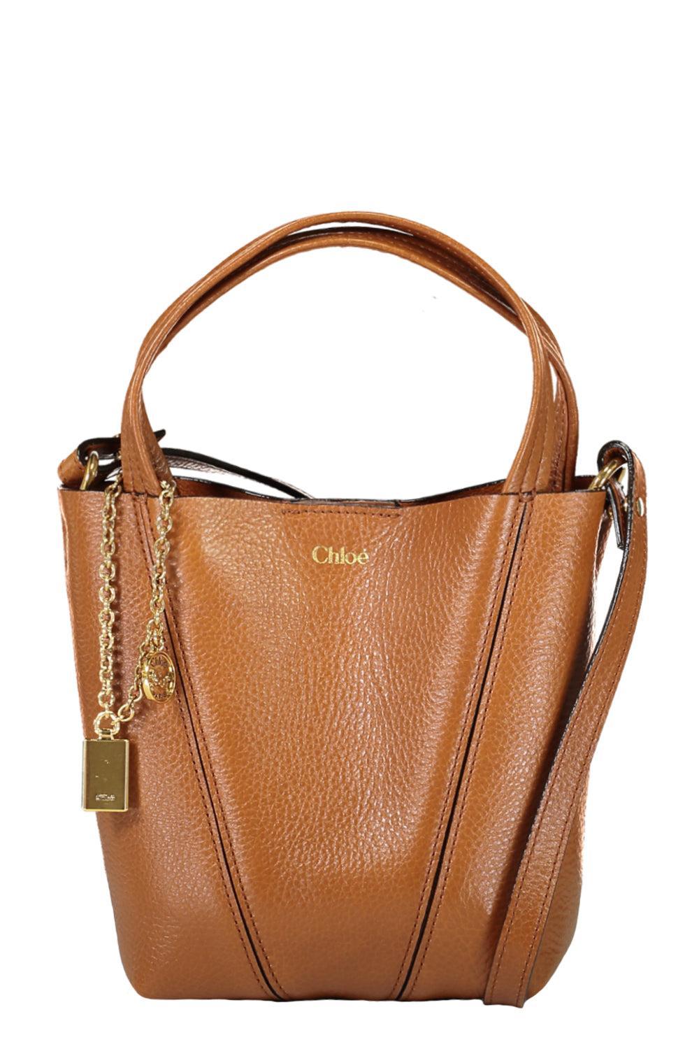ショルダーバッグ・ポシェット CHLOE Women Shoulder Bags C24AS533N83 24X Brown Small Spin Leather Shoulder Bag - Clay Brown | CHLOÉ