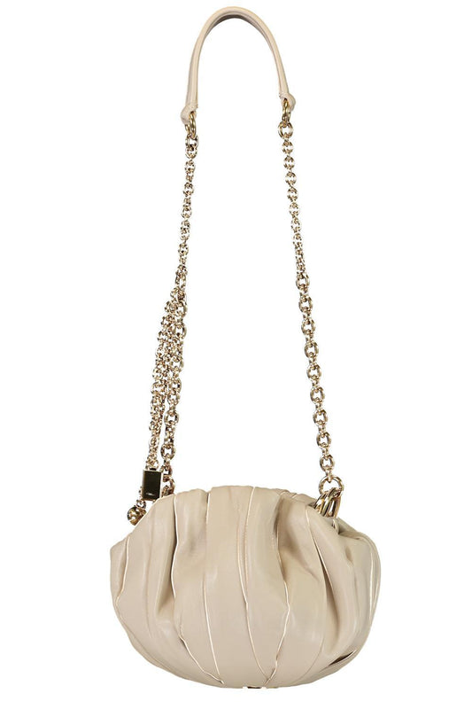 Chloé Plissé Shoulder Bag-CREAM-HANDBAGSHOULDER-CHLOÉ
