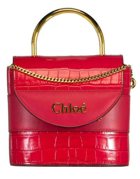 Chloe ABYLOCK アビーロック Chloe Aby Lock Bag Lizard Embossed Leather Small 226050
