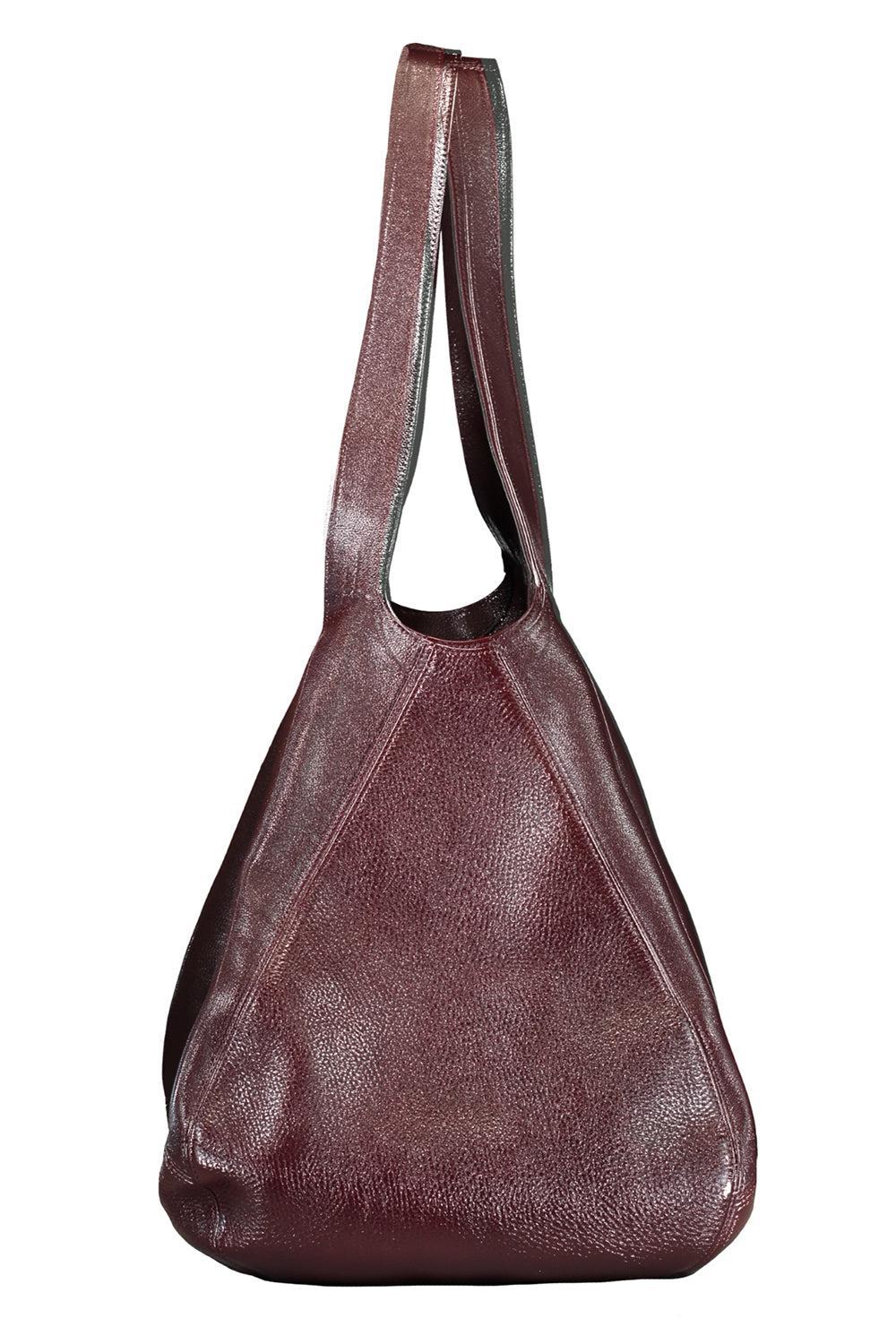 Balloon Leather Shoulder Bag-GRENAT-HANDBAGSHOULDER-CHLOÉ