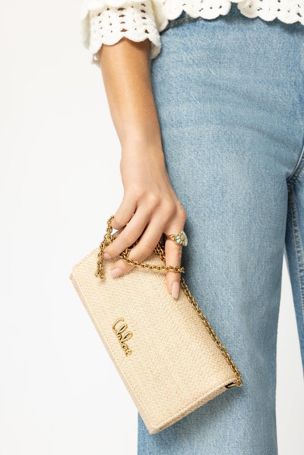美品◆Chloe◆クラッチバッグ◆ゴールド Chloe Clutch | Day to Night Crossbody | Lisi Lerch