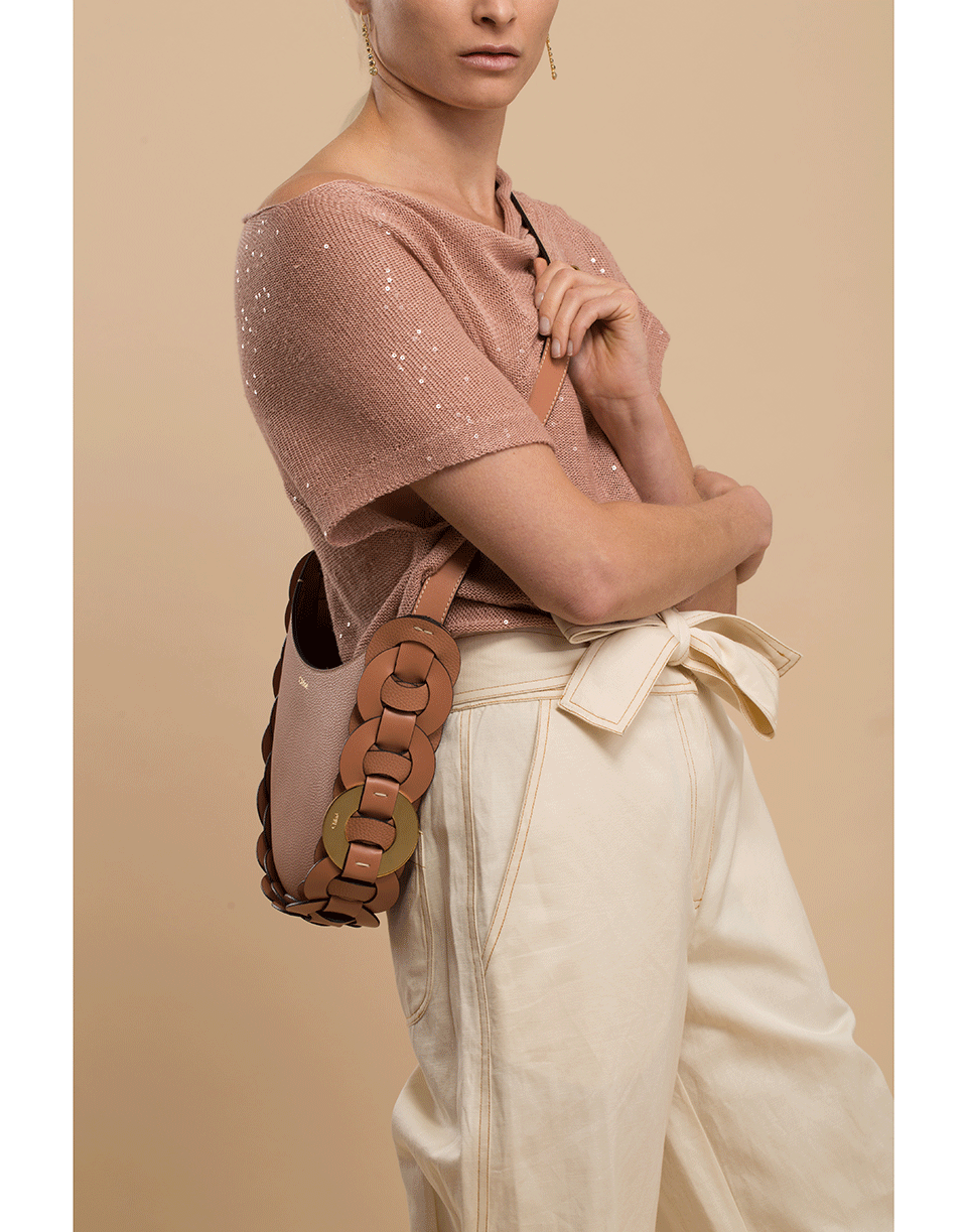 CHLOÉ-Brown Darryl Small Hobo Bag-MUTEBRWN