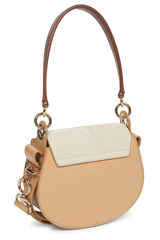 CHLOÉ-Small Tess Saddle Bag-NUDE