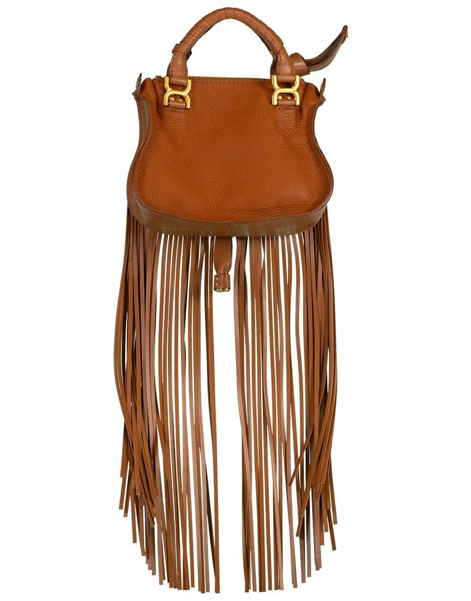 CHLOÉ-Mini Marcie Fringe Bag-TAN