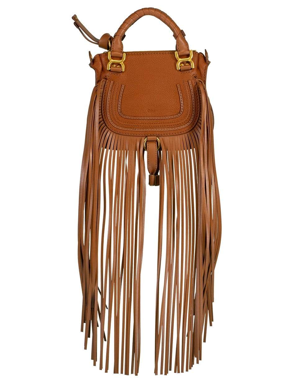 CHLOÉ-Mini Marcie Fringe Bag-TAN