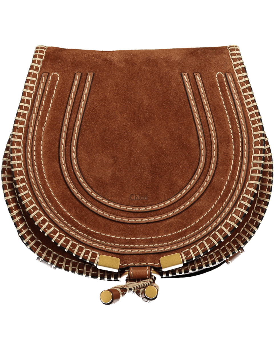 CHLOÉ-Mini Marcie Saddle Bag-TAN