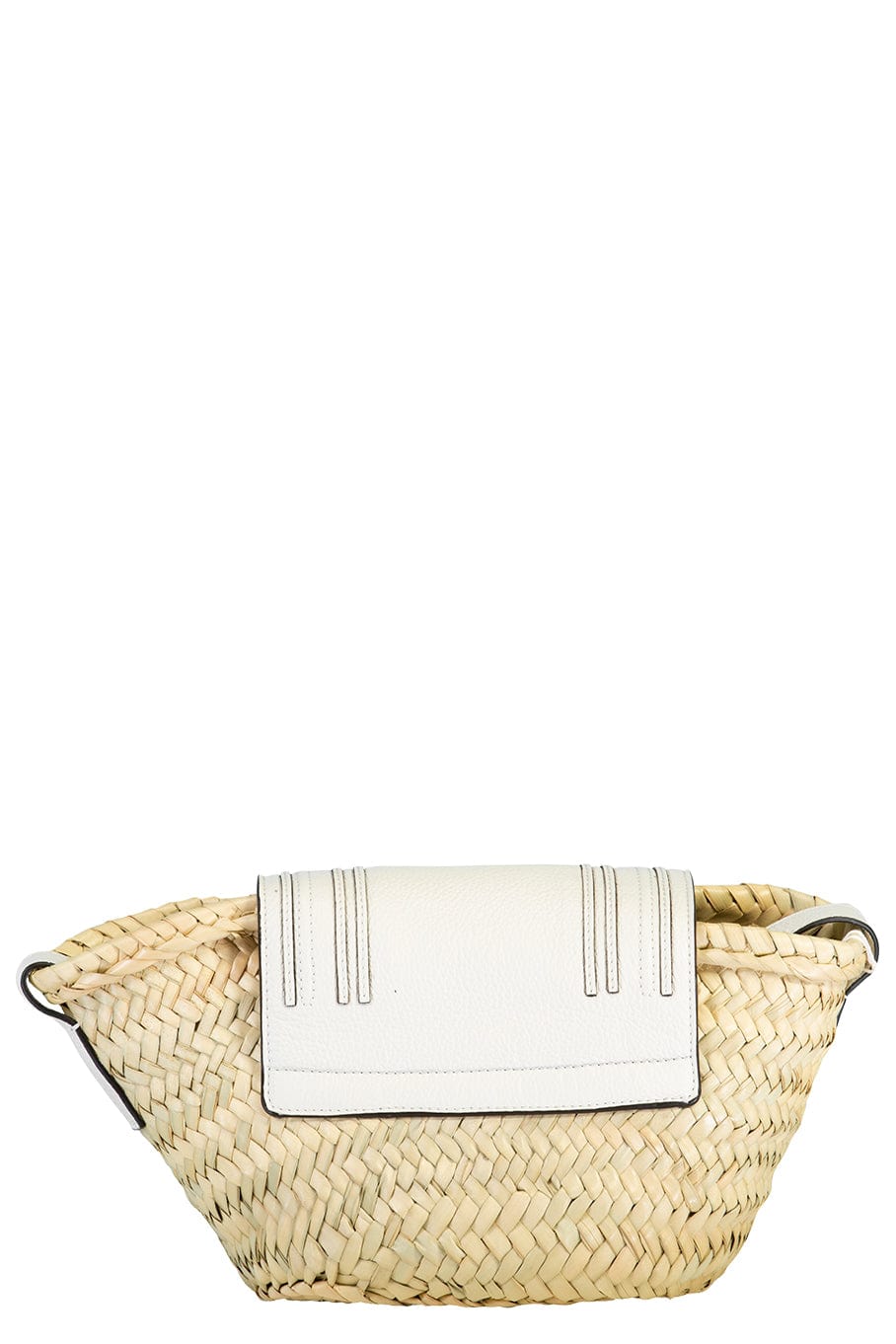 CHLOÉ-Small Marcie Basket Bag - White-WHITE