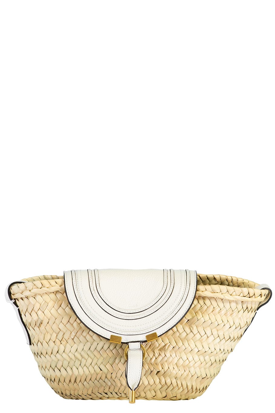 CHLOÉ-Small Marcie Basket Bag - White-WHITE