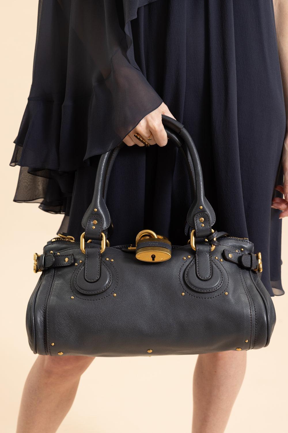 Paddington Bag-BLK NAVY-HANDBAGTOP HANDLE-CHLOÉ
