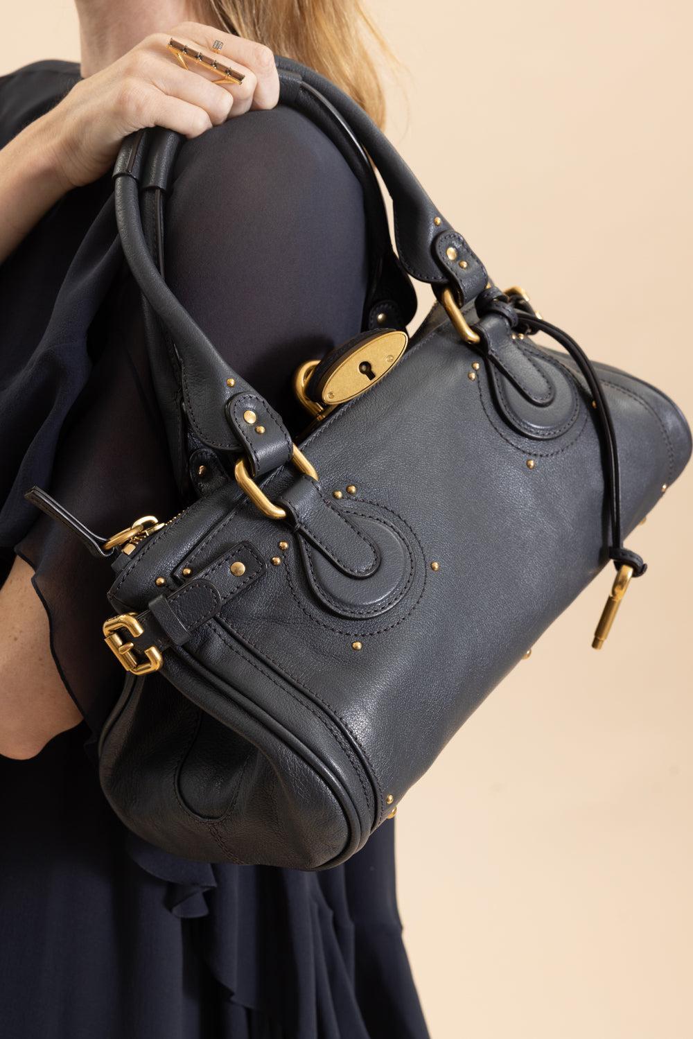 Paddington Bag-BLK NAVY-HANDBAGTOP HANDLE-CHLOÉ