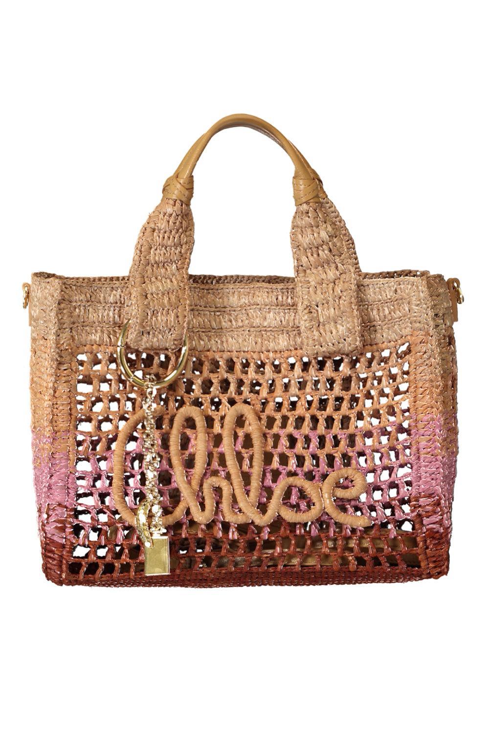 Summer Banana Small East-West Tote Bag - Bleached Brown-BROWN-HANDBAGTOP HANDLE-CHLOÉ