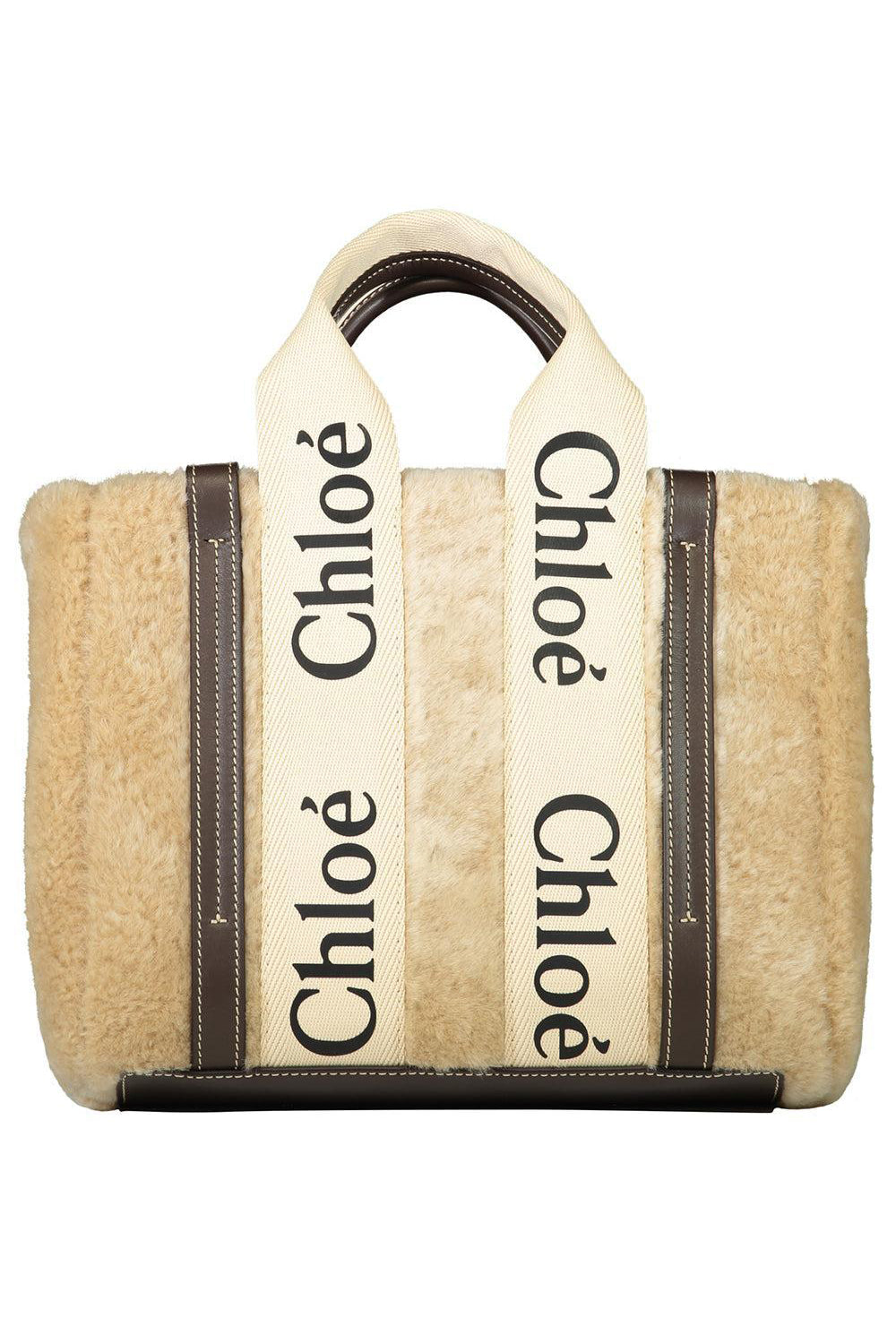 Small Woody Shearling Tote Bag