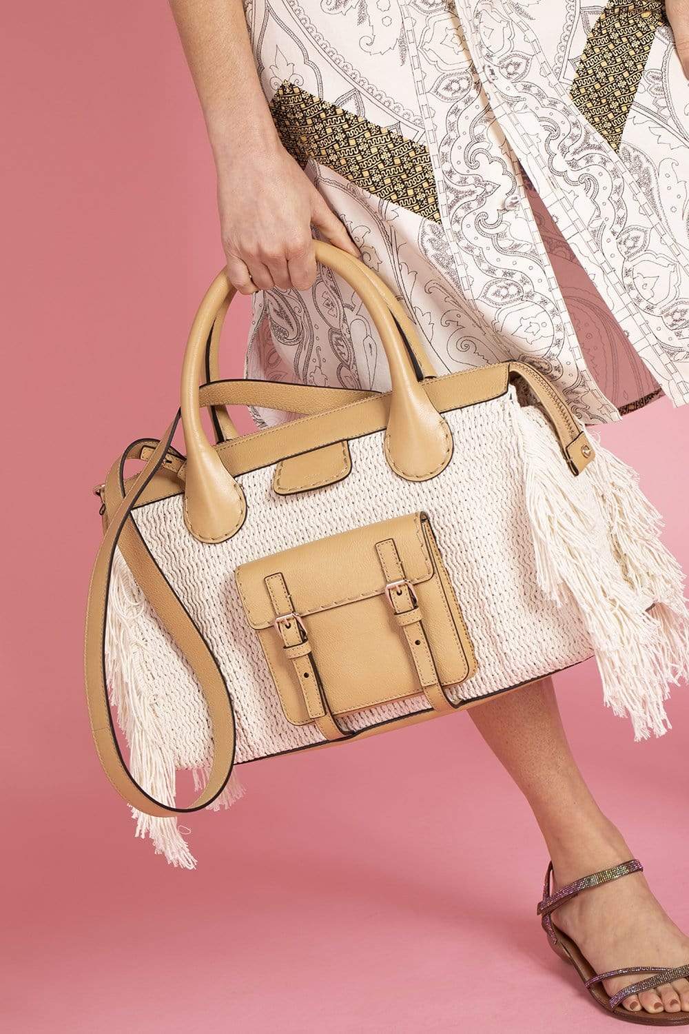 CHLOÉ-Edith Top Handle Bag - Tan-TAN