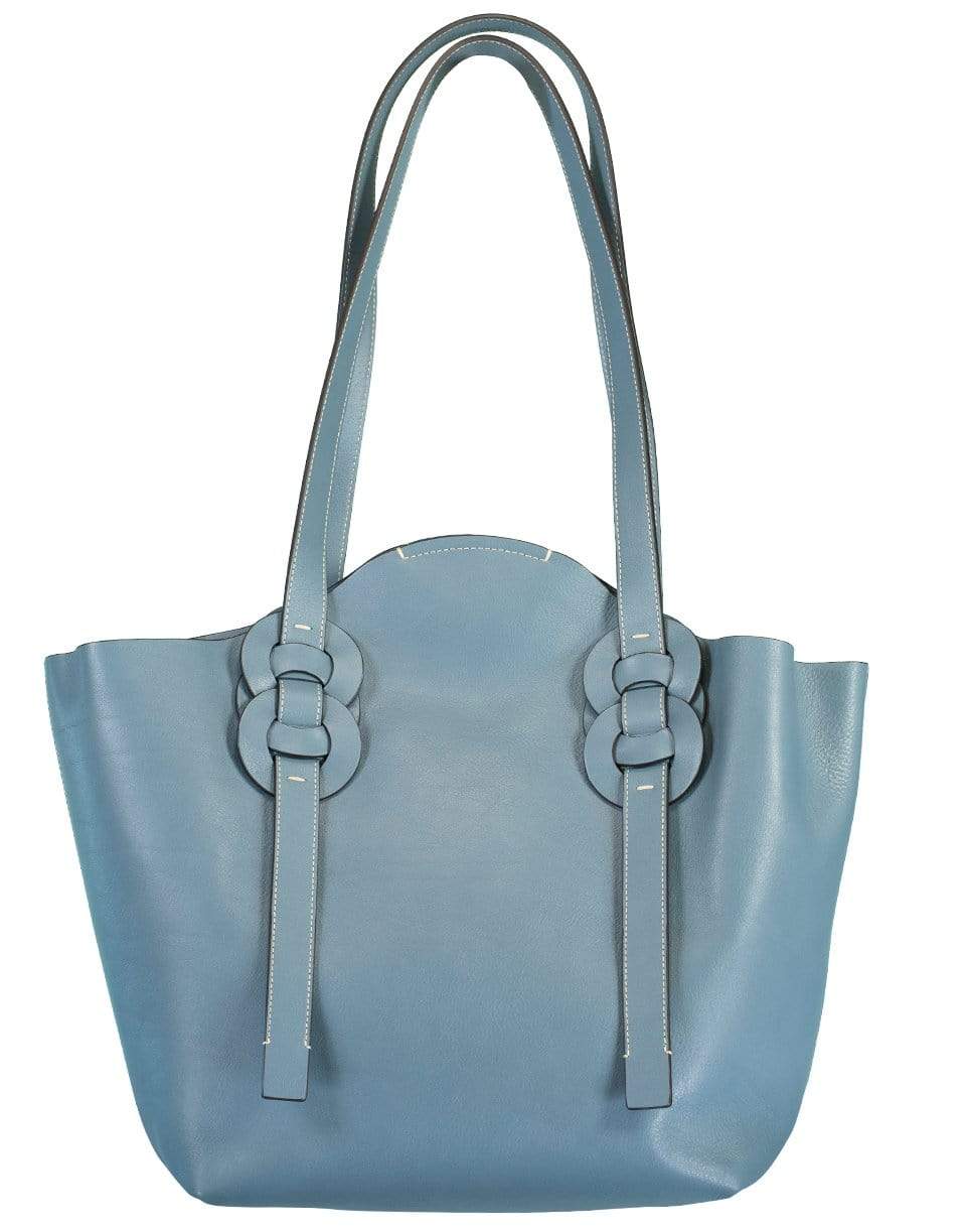CHLOÉ-Medium Mirage Blue Darryl Tote Bag-BLUE