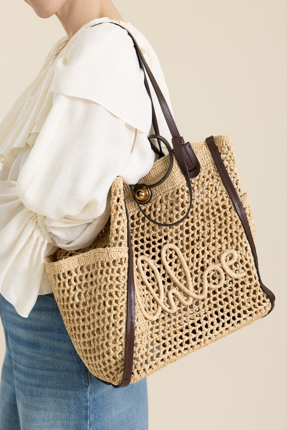Chloé Iconic Double Carry Bag-BROWN-HANDBAGTOTES-CHLOÉ