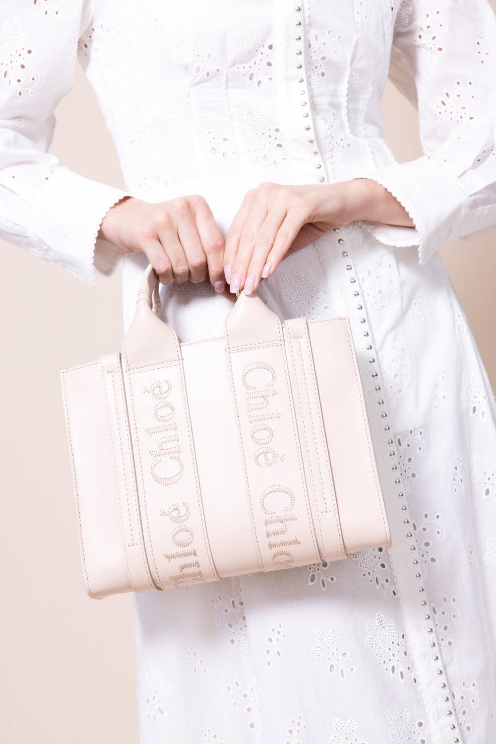 CHLOÉ-Small Woody Tote Bag - Cement Pink-CMNTPNK