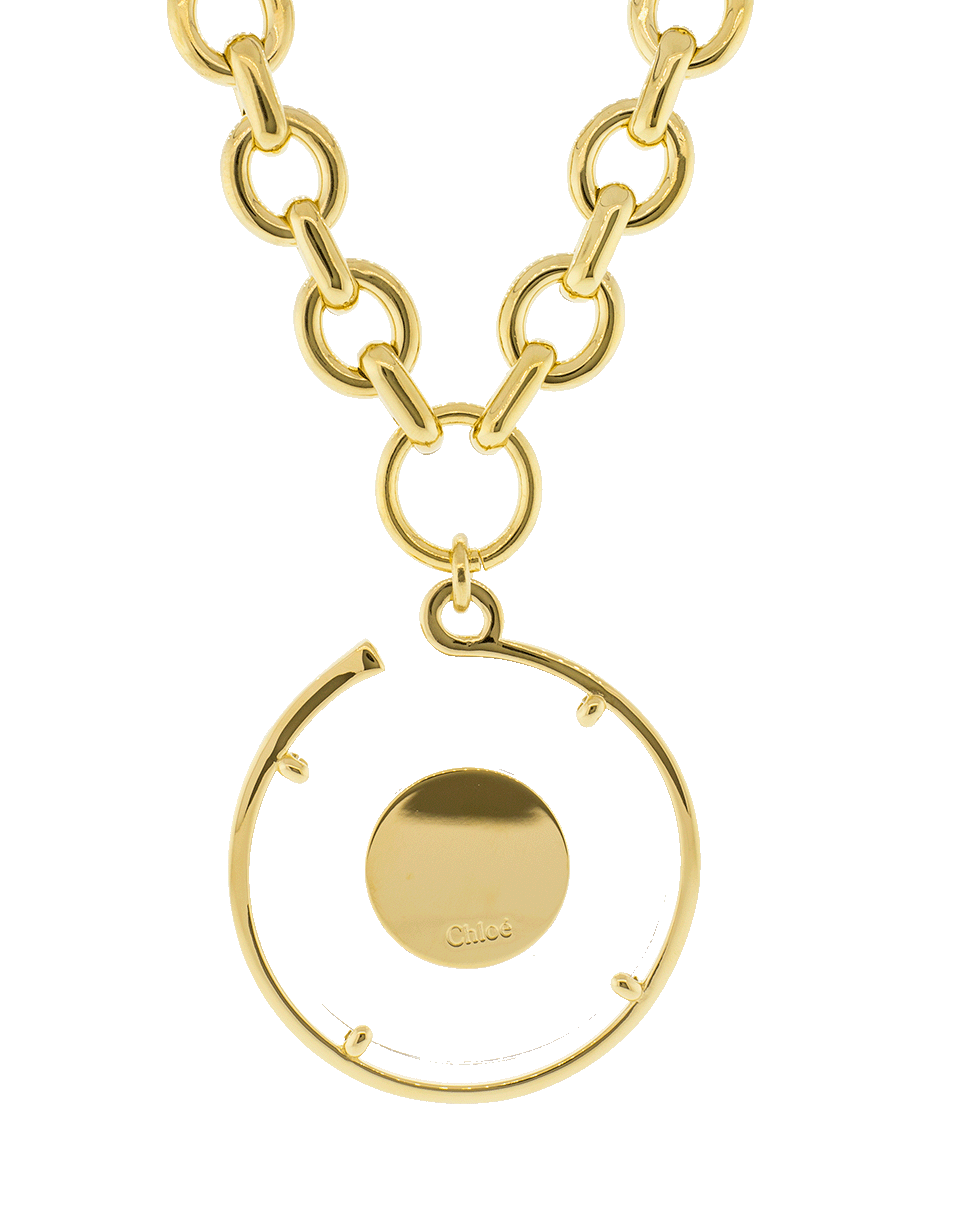 CHLOÉ-Terry Medallion Necklace-GOLD