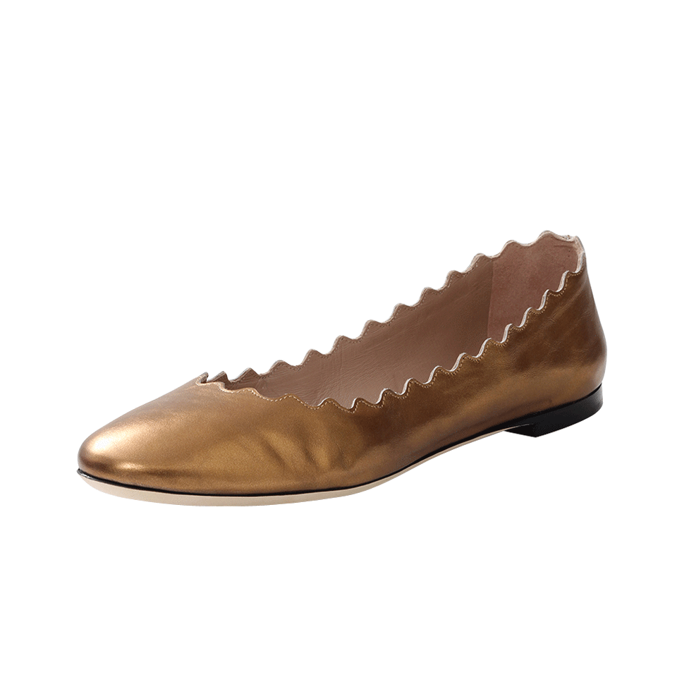 CHLOÉ-Lauren Scalloped Flat-