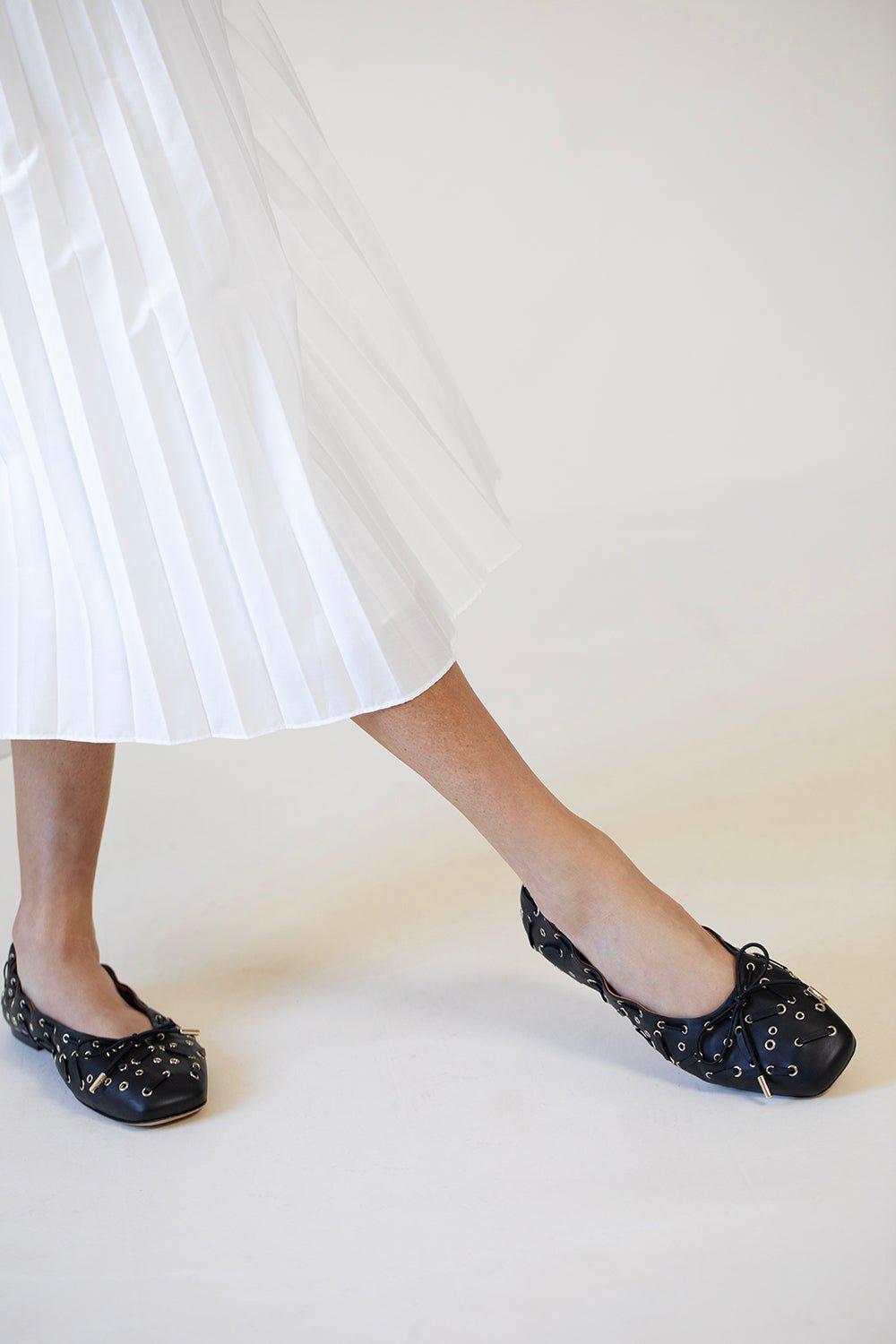 CHLOÉ-Oracia Grommet Ballerina Flat-