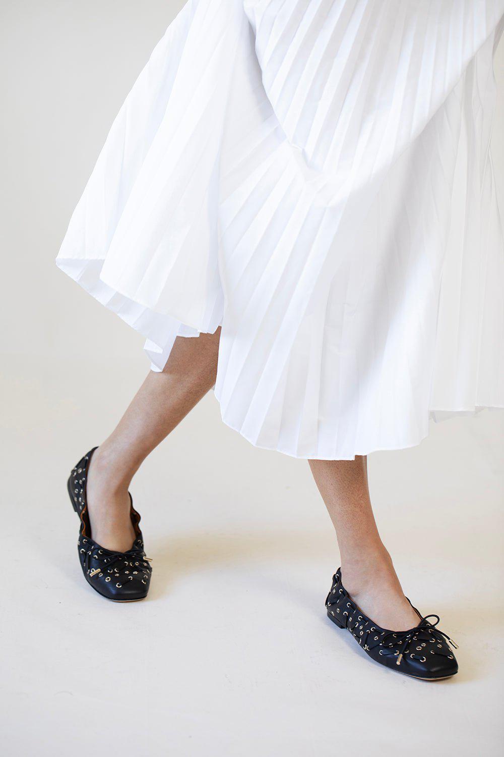 CHLOÉ-Oracia Grommet Ballerina Flat-