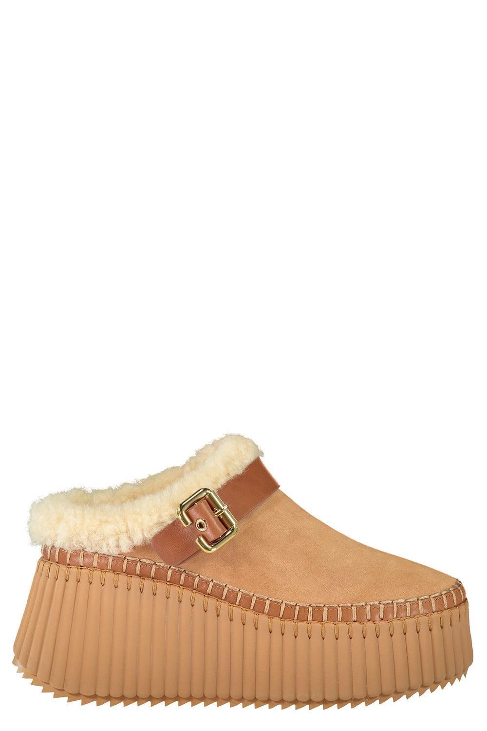 Nama Wedge Platform Mule-PTTRYBRN-37-SHOEMULE-CHLOÉ