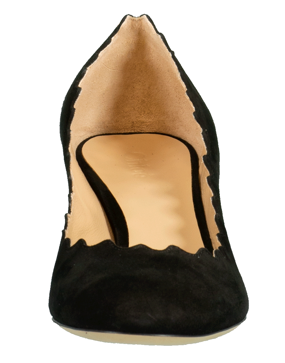 CHLOÉ-Lauren Scalloped Leather Pump-