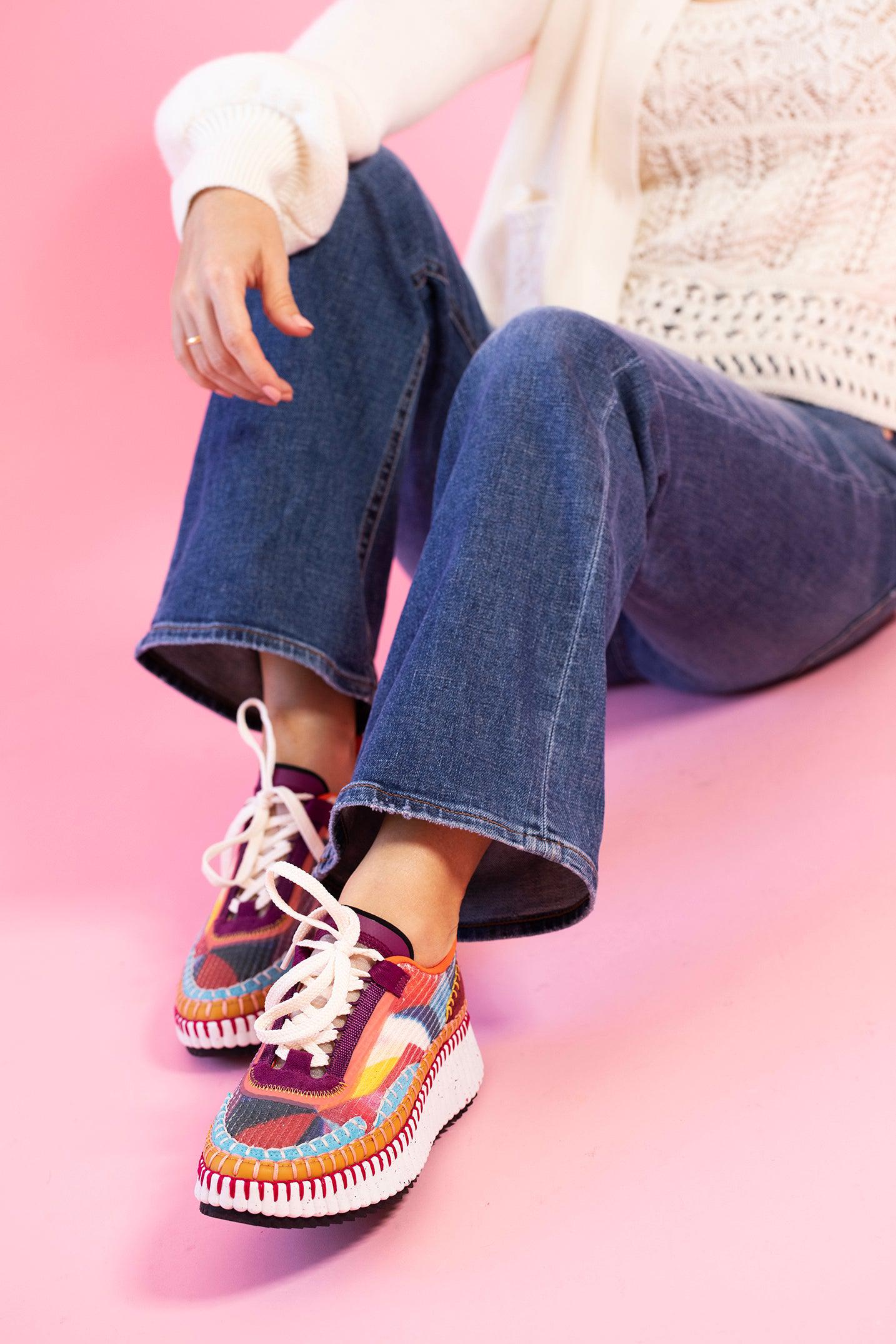 CHLOÉ-Nama Sneaker - Multi Red-