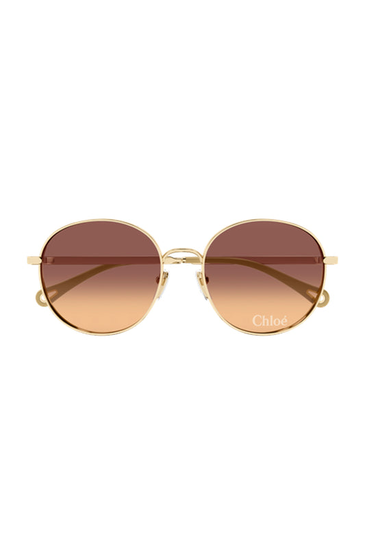 Oval Sunglasses - Gold Brown