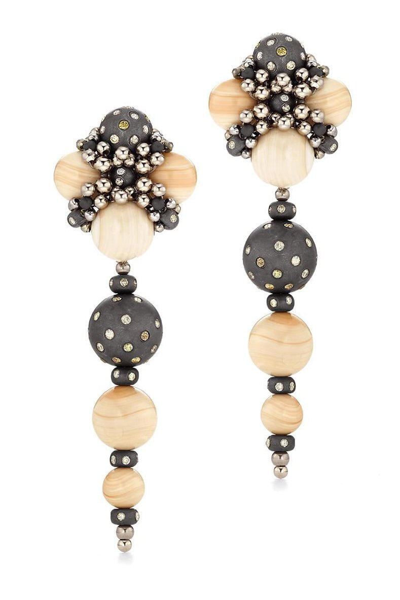 CHRIS DAVIES-Shankh Ear Pendants-WHITE GOLD