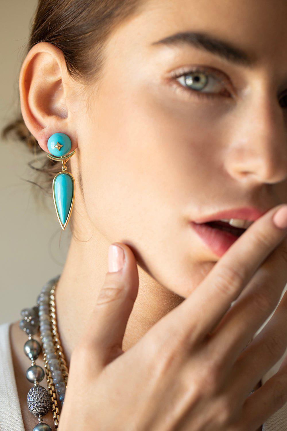 CHRIS DAVIES-Amphora Ear Pendants-YELLOW GOLD