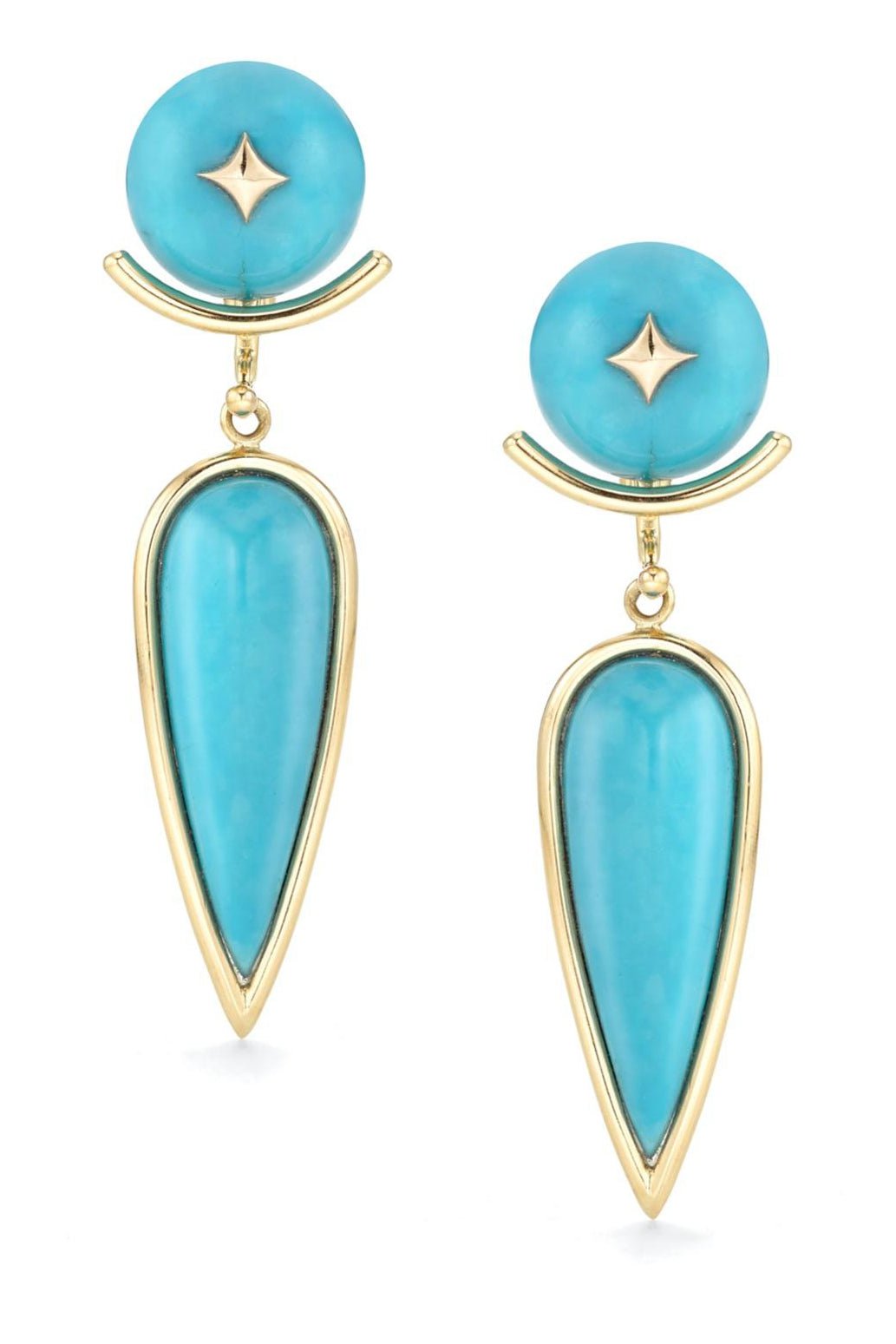 CHRIS DAVIES-Amphora Ear Pendants-YELLOW GOLD
