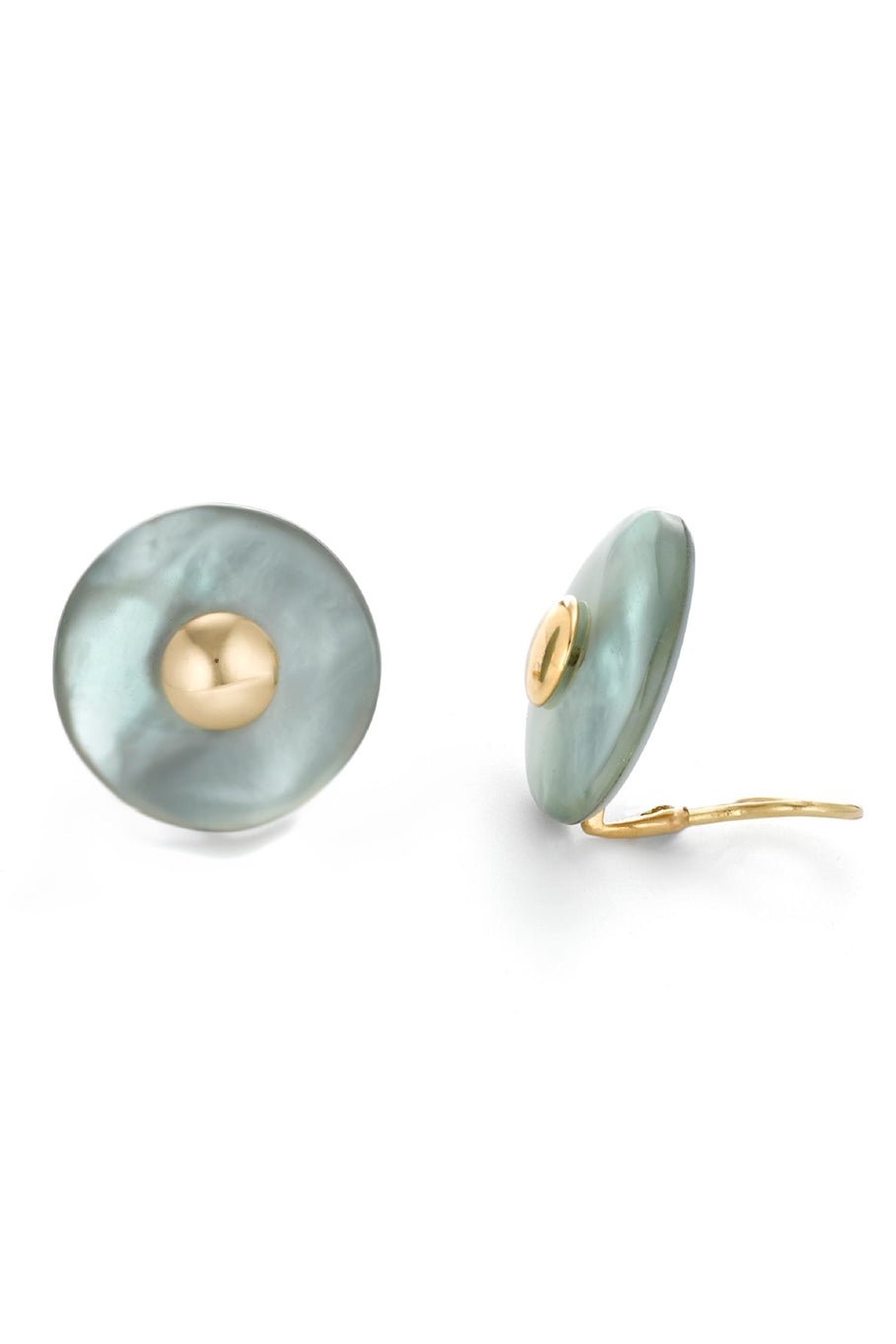 CHRIS DAVIES-Usonian Solar Clip Earrings-YELLOW GOLD