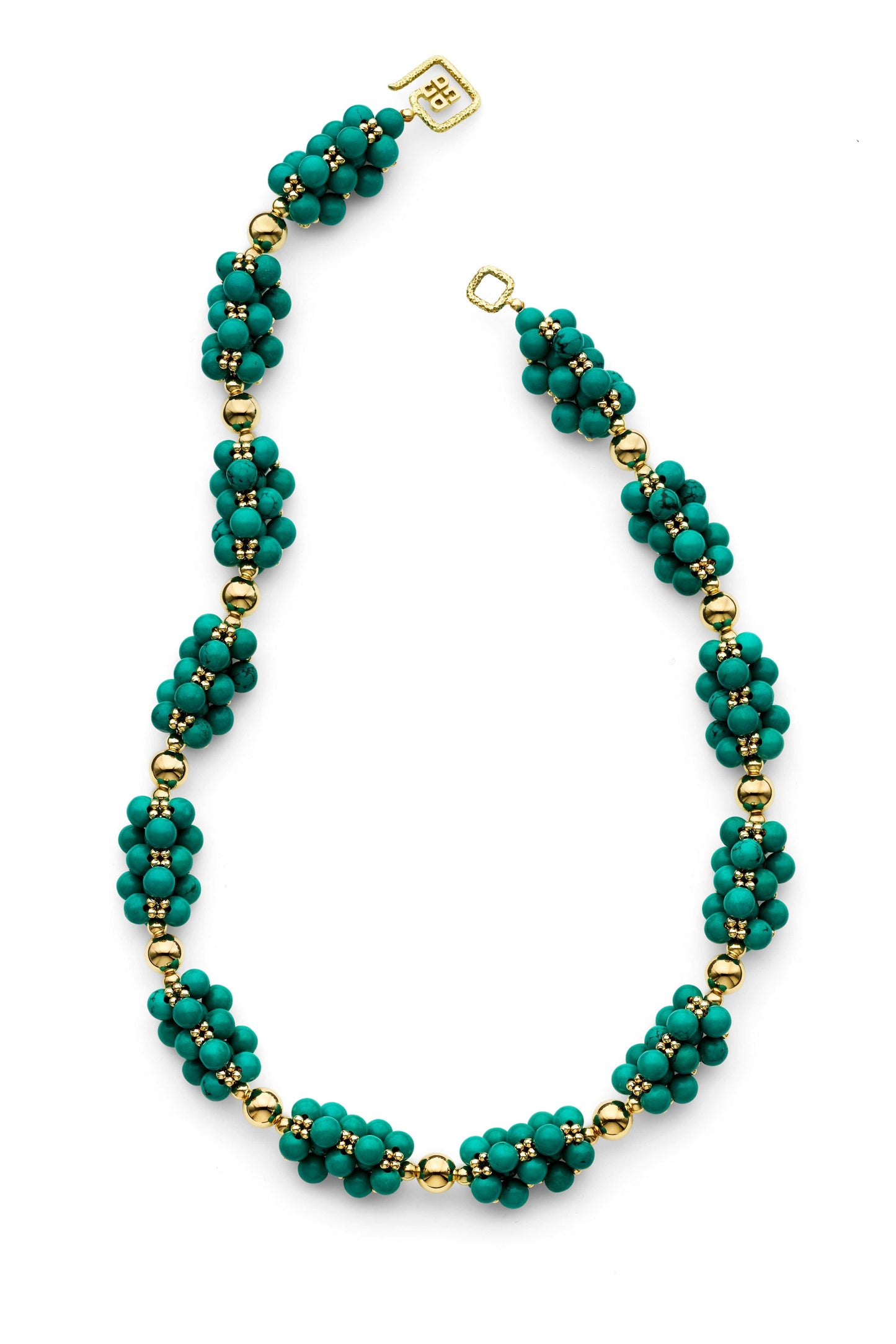CHRIS DAVIES-Turquoise Prismatic Collar-YELLOW GOLD