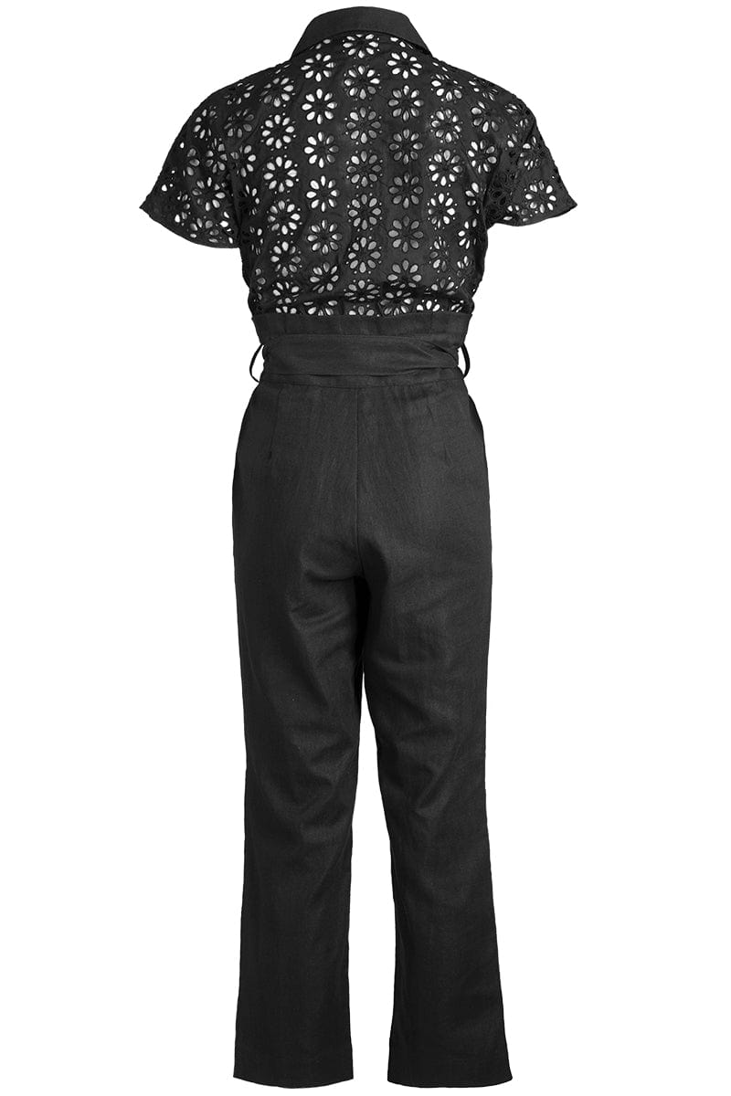 CHRISTY LYNN-Chase Short Sleeve Jumpsuit - Black-