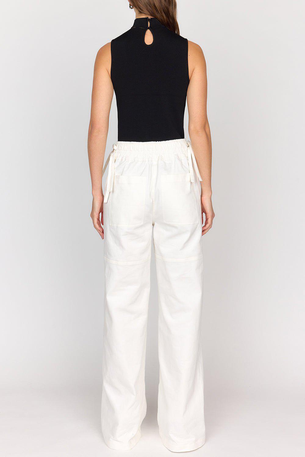 CHRISTY LYNN-ASYPYN PANT - WHITE-