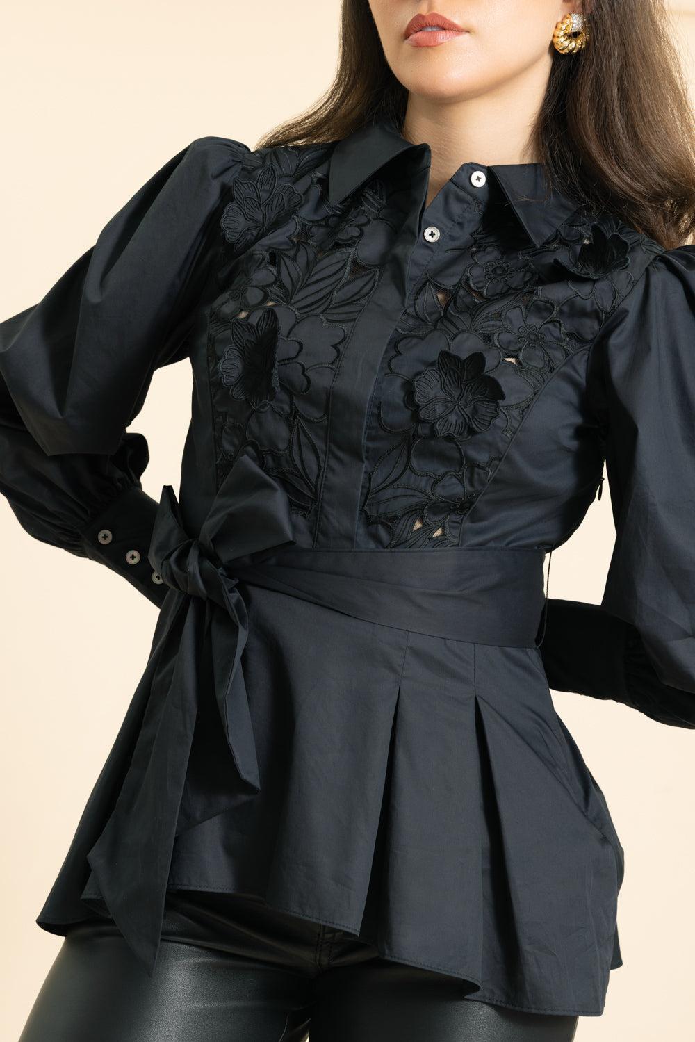 Mazarra Cotton Top-BLACK-2-CLOTHINGTOPBLOUSE-CHRISTY LYNN