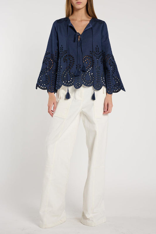 Kora Blouse-BLUE-XS-CLOTHINGTOPBLOUSE-CHRISTY LYNN