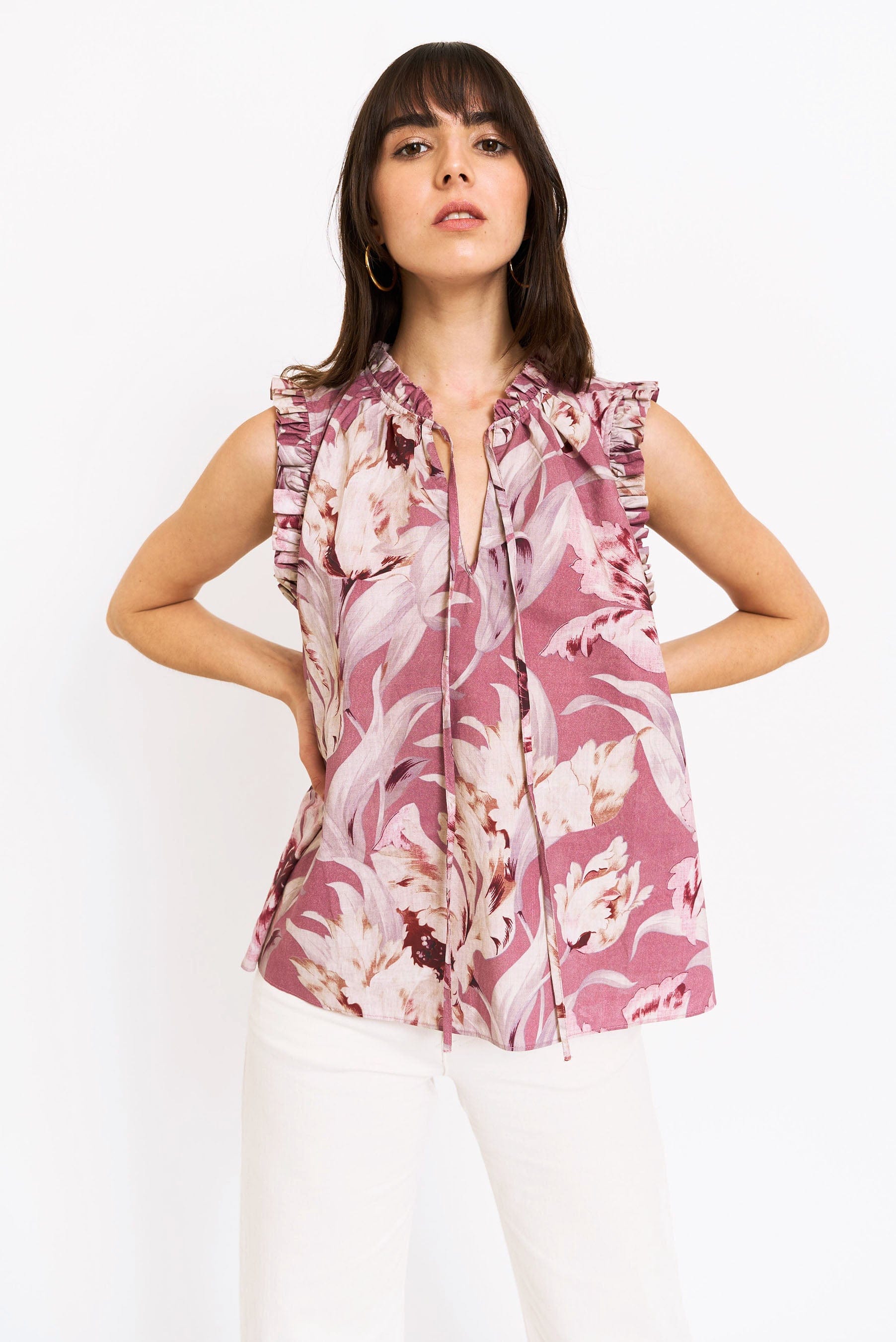 CHRISTY LYNN-Nora Top - Calla Lily Pink-